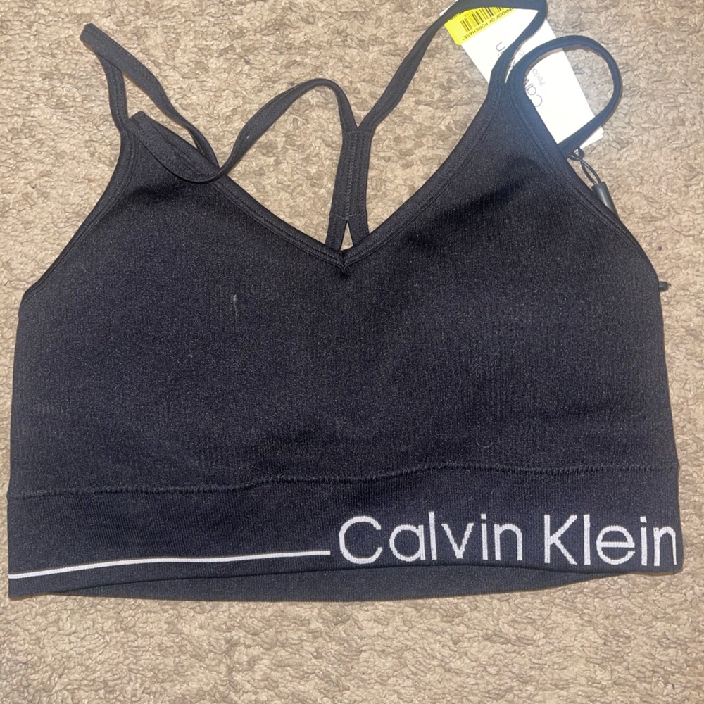 Black Calvin Klein sports bra size large